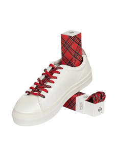 Gifts Decor: Sliwils 120 cm Red Tartan London Print Shoelaces