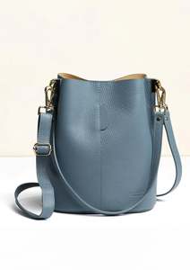 Handbags: Last Chance - La Lupa Roma Livia Crossbody/Shoulder Bag -- Dusky Blue