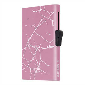 C-Secure Marble Look Engraved Cardholders - Special Edition - Rose Gold