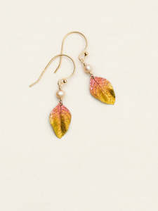 Holly Yashi Healing Leaf Earrings - Peach