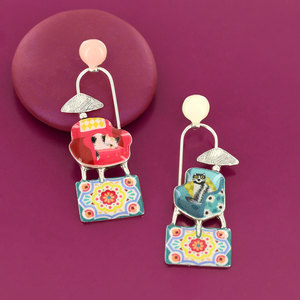 Earrings: Taratata Bijoux Chanape Leverback Earrings - E26-08953-10M