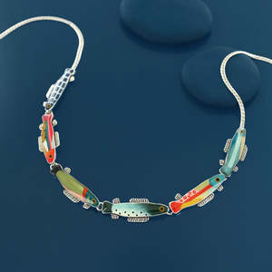 Jewellery: Taratata Bijoux Fish (Blue) Adjustable Necklace - E26-12122-10M