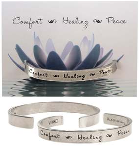 Bracelets: Whitney Howard Designs - Comfort-Healing-Peace Quotable Cuff Bracelet