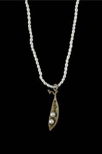 Michael Michaud Pea Pod Adjustable Pendant With 2 Pearls - DF7021WP