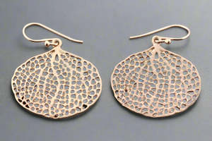 Bodhi Leaf Earring - Rose Gold Over Sterling Silver