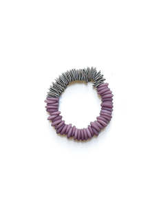 Jolly Venezia Zero B1 Small Glass Steel Loop Bracelet In Purple