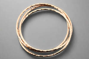 Bracelets: Alan Myerson Hammered Russian Bangles - Copper