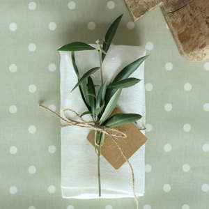 All Oilcloth: Dotty Sage