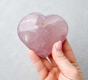 Rose Quartz Polished Heart | Love