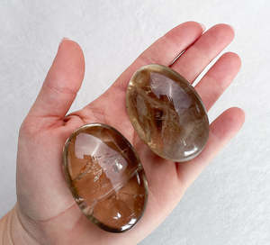 Smoky Quartz Palm Stone | Grounding