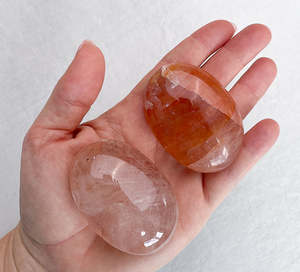 Fire Quartz Palm Stone | Strength