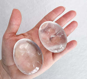 Clear Quartz Palm Stone | Focus
