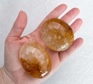 Golden Healer Quartz Palm Stones | Passion