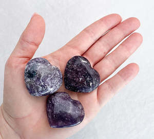 Lepidolite Mini Hearts | Transition