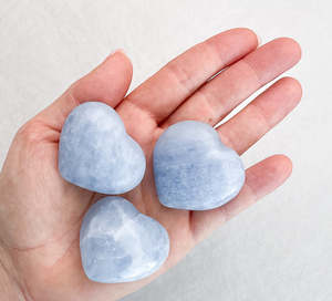 Blue Calcite: Blue Calcite Mini Heart | Creativity