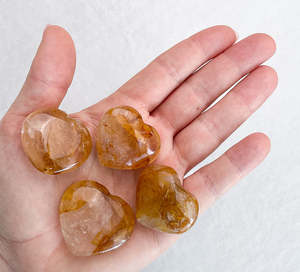 Golden Healer Quartz: Golden Healer Mini Heart | Passion