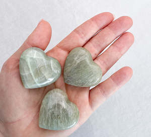 Green Moonstone Mini Heart | Transformation