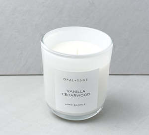 Aura Candles: Vanilla Cedarwood Candle