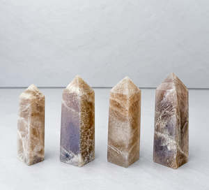 Crystals: Moonstone with Blue Flash Mini Towers | Intuition