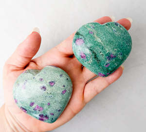 Crystals: Fuchsite and Ruby Hearts | Vitality