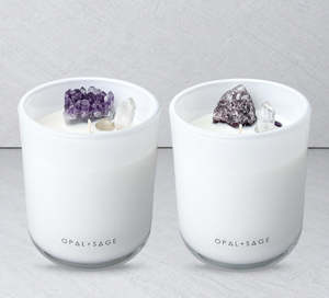 Crystal Candles: Relax + Restore Candle Ritual