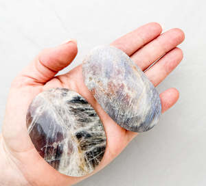 Moonstone Sunstone Palm Stones | Intuition