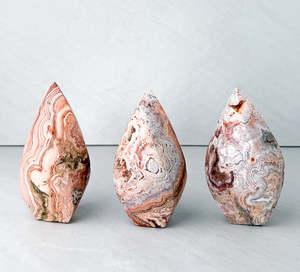 Pink Crazy Lace Agate Flames | Happiness