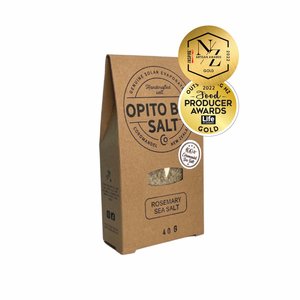 Products: Rosemary sea salt - Opito Bay salt company, Coromandel, NZ - Opito Bay Salt Co