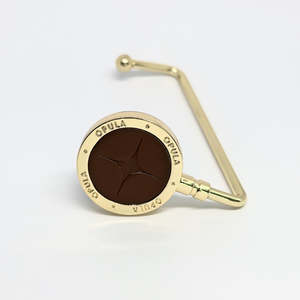 Handbag Hook | Gold & Brown