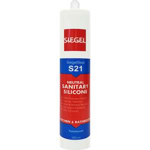 Products: SiegelSeal S21 Sanitary Silicone 300ml Cartridge - Translucent