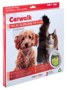 Pet-Tek Glass Fitting Maxi Slim Line – White