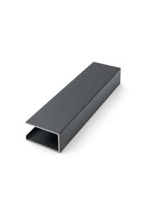 Shower Channel: Shower Channel, 18x25mm x 3m - Powdercoated Gunmetal