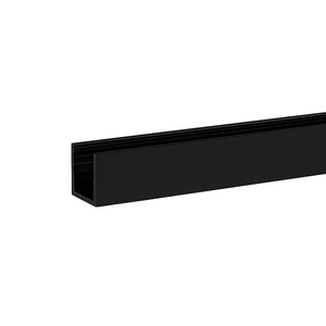 Shower Channel: Channel 18x18 2.1m - Matt Black Powdercoat