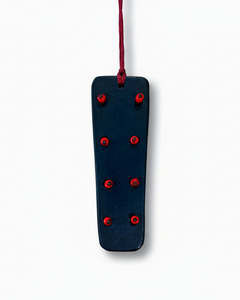 Bronze: Amulet with Red Beads in Bronze