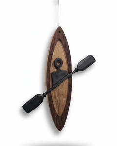 Bronze: Bronze Kayak On Oak Black Cord
