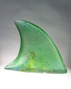 Glass Shark Fin "Kelp Forest" Large