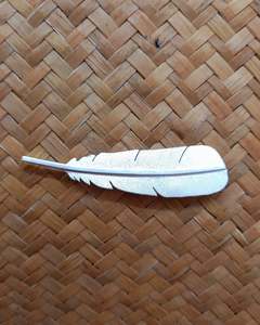 Huia Feather Silver Brooch