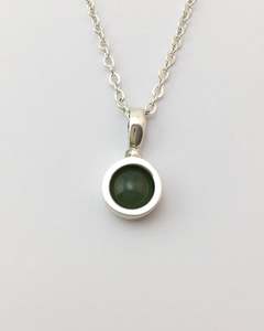 Greenstone Sterling Silver Pendant