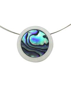 Mana Jewellery: Paua Shell Round Necklace