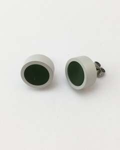 Greenstone Round Stud Earrings