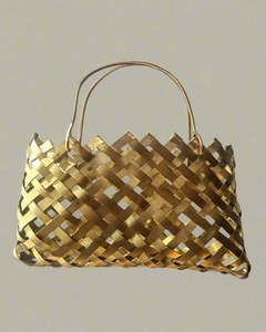 Kete: Woven Basket - Brass
