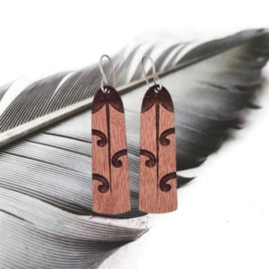Kristals Krafts: Wooden Tui Earrings