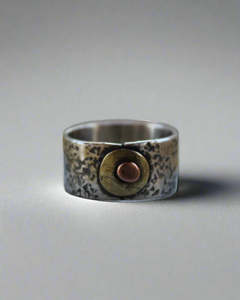 Band Ring Sterling Silver & Copper