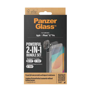 Iphone Ipad Protection: PanzerGlass iPhone 15 Pro Max Ultra Wide Glass Screen Protector (Case Friendly) 2-in-1 Protection Bundle with Camera Protection