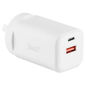 3SIXT USB AC Wall Charger 45W GaN PD 2.4A Dual Port (USB-C USB-A) iPad iPhone Charger