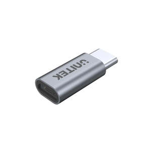 Power Adapters: Unitek Cable Adapter micro USB to USB-C (Silver) for Samsung & USB-C Charge Devices