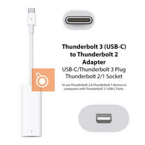 Backups: Apple Thunderbolt 3/USB-C to Thunderbolt 2 Adapter