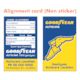 Goodyear - Alignment Cards 90x55mm 400gsm