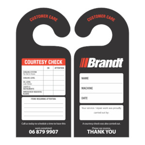 zBrandt - Courtesy Check Hanging Card Plus die cut