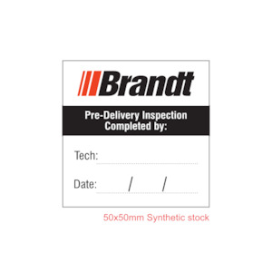zBrandt - Pre-Delivery Label - Synthetic